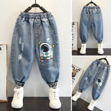 Toddler Boys Pants Boys' Jeans Spring and Autumn Ankle-Tied