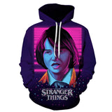 Stranger Things Hellfire Club Coat 3D Digital Printing Anime Hooded Sweater Men's