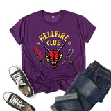 Stranger Things Hellfire Club T Shirt Short Sleeve Top Women'S T-Shirt