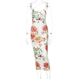 Nina Parker Graffiti Dress Strap Slim Dress