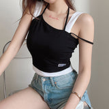 Women Rave Outfits Tops Solid Color Sexy Navel Bottoming Shirt
