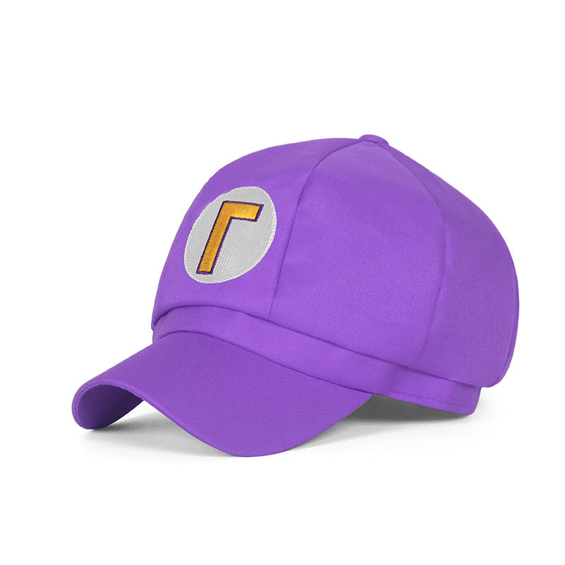 Mario Hat Octagonal Cap Anime Peripheral Cotton Cartoon Cap