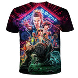 Stranger Things T Shirt Summer Short Sleeve 3D Digital Printed Loose T-shirt Top