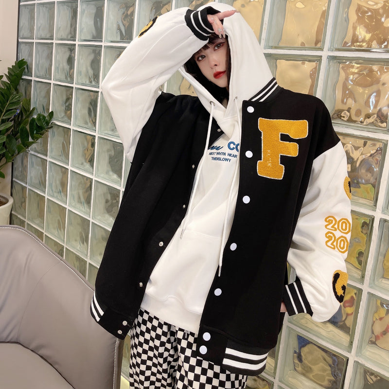 Alaska Varsity Jacket Men's and Women's Embroidered Stitching Jacket Baseball Uniform