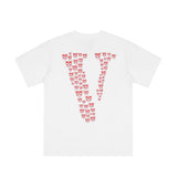 Skull Vlone Shirt Skull Large V Printed Short Sleeve T-shirt Men's Loose Half Sleeve