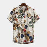 Men Hawaii Shirts Men's Casual Short Sleeve Shirt