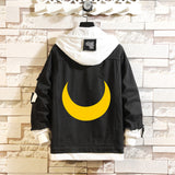Comic Denim Jacket Anime Clothes Men's Sweater Denim Jacket
