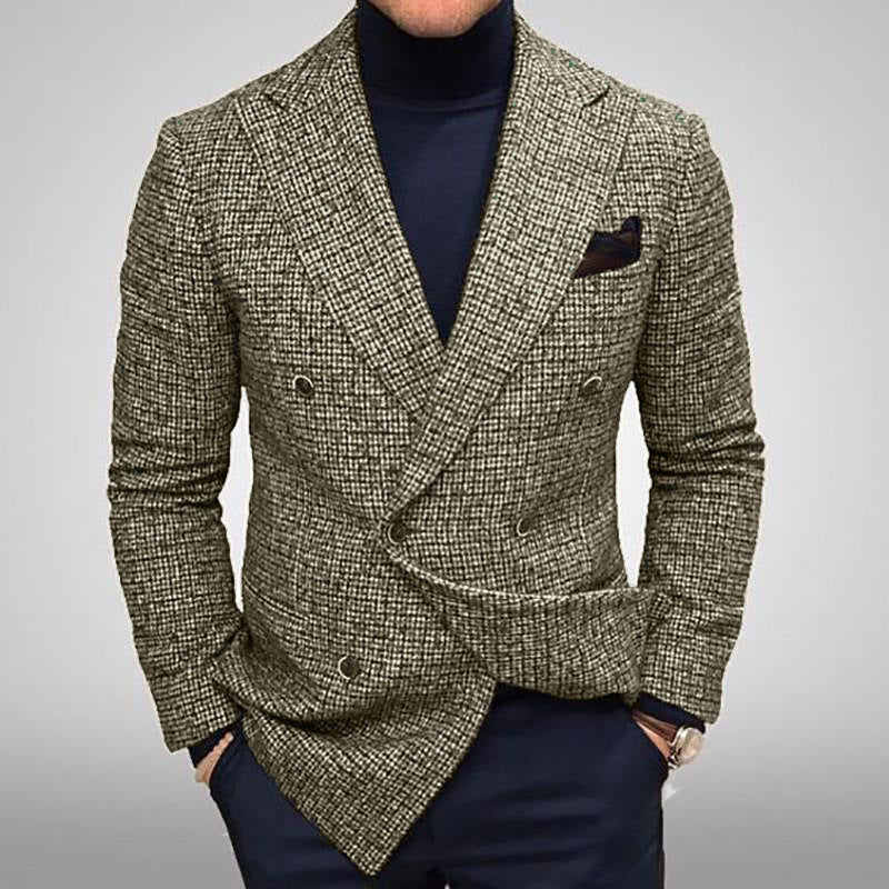 Bohemian Chic Wedding Guest Men Attire Woolen Business Casual Suit Coat