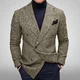 Bohemian Chic Wedding Guest Men Attire Woolen Business Casual Suit Coat