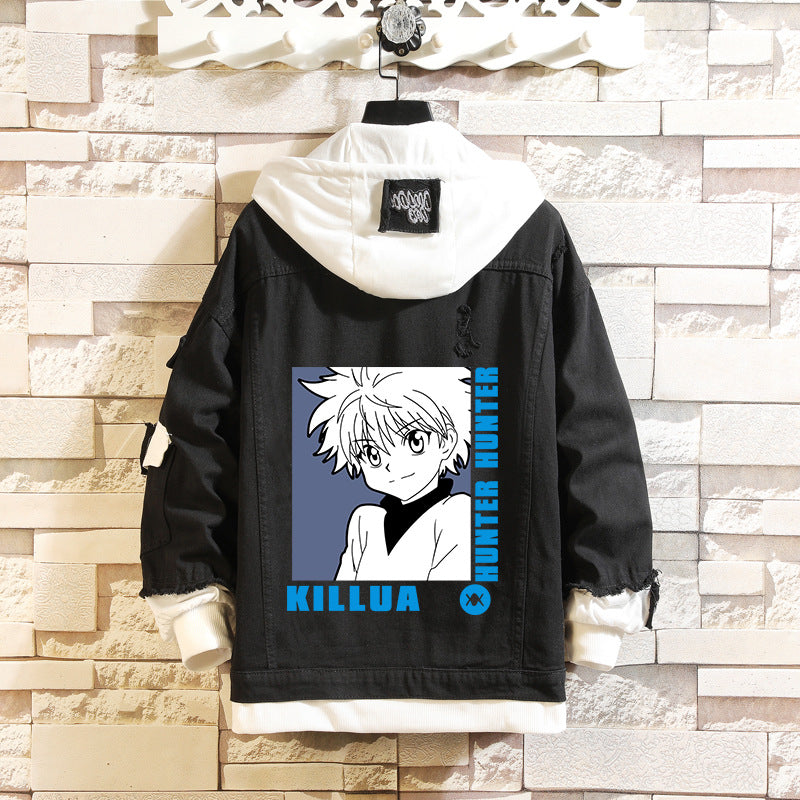 Comic Denim Jacket Men's and Women's Fashion Fall Winter Coat Top Clothes