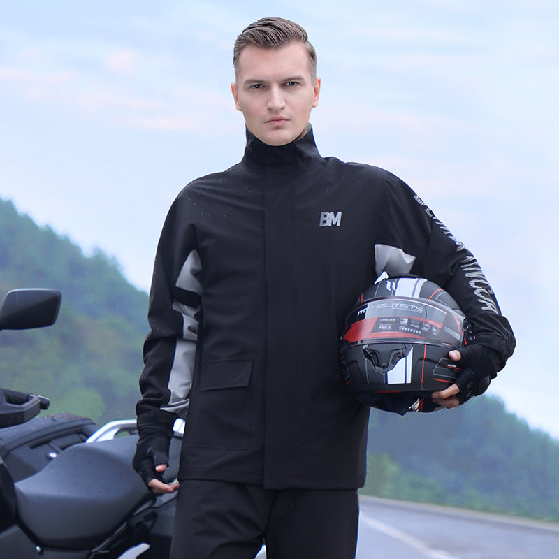 Vegeta Green Jacket Outdoor Raincoat Rain Pants Suit Split Motorcycle Riding Raincoat