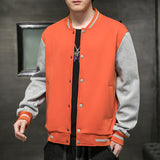 Blue Varsity Jacket Autumn Baseball Uniform Men's Jacket Baseball Collar Stitching Pilot Jacket Men's Spring and Autumn Top Clothes