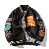 Orange Varsity Jacket Hip Hop Baseball Uniform Youth Winter Wear Cotton Thick Casual Jacket Jacket Men