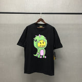 Drew House Cartoon Little Dinosaur Pattern Short Sleeve High Street Fashion Brand Couple Loose T-shirt Men