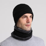 Mens Winter Hats Men's Autumn and Winter Fleece Lined Padded Warm Keeping Knitted Hat Winter
