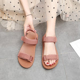 Women Open Toe Sandals Flats Large Size Sandals Summer Casual Sports Flat Shoes