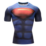 Marvel T Shirt Tight Men's Sports Fitness 3D Men's Clothing