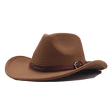 Cowboy Hats Top Hat Felt Hat Men's and Women's Horse Riding Hat Rolled Wool-like Fedora Hat