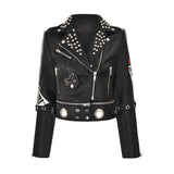 Punk Rock Jacket Rivet Fashion Punk Pu Jacket