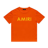 Amiri T Shirt Letter Print Casual Hip Hop round Neck Short Sleeve T-shirt