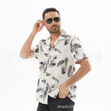 Men Hawaii Shirts Summer Short Sleeve Men's Shirt