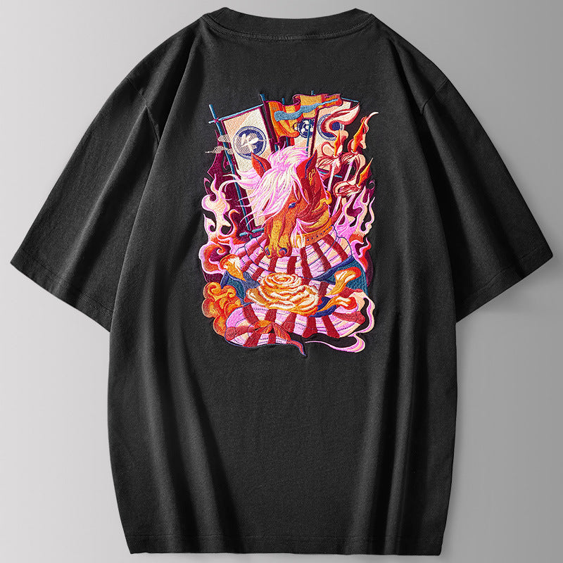 Zodiac Shirts Summer Short-Sleeved Cotton round Neck Fashion T-shirt