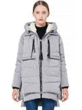 Women Winter Coats Cotton-Padded Coat Long Sleeve Hood Warm Thick Mid-Length Cotton Clothes Women's Clothes