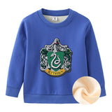 Children Boy Co Ord 2 Piece Set Fleece-Lined Thick Round Neck Children's Sweater