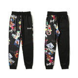 WGM Closing Spring and Autumn Stitching Graffiti Sweatpants Men's Trousers