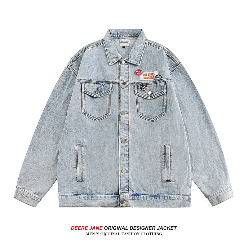 Men Jacket Spring Denim Jacket Male Loose Jacket