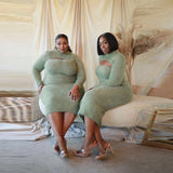 Nina Parker Black Dress Sexy Sheath Dress