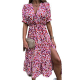 Emery Rose Dresses V-neck Sexy Printed Dress Women's Long Dress