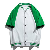 Baggy Baseball Jersey Men's Summer Cardigan Short-Sleeved Baseball Uniform T-shirt Loose