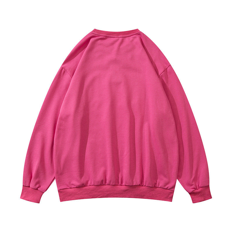 Mens Fall Outfits Heart Graffiti Sweater Couple's Men's and Women's Casual Long-Sleeved Top