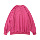 Mens Fall Outfits Heart Graffiti Sweater Couple's Men's and Women's Casual Long-Sleeved Top