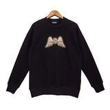 Palm Angels Sweatshirts Feather Wings Embroidered Crew Neck Long Sleeve Sweater for Men