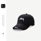 Stussy Cap Embroidery Pattern Washed Baseball Cap for Men and Women