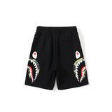 Shark Print Shorts Fashion Brand Summer Loose Casual Double Camouflage on Side Shark Head Shorts Cropped Pants