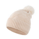 Women Winter Hats Women Winter Woolen Hat Solid Color Warm plus Fluff Knitted Hat