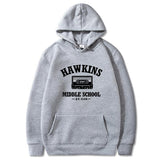 Stranger Things Hoodie Floral Print Long Sleeve Pullover Fleece Hoodie Loose Sportswear Autumn and Winter
