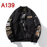 Ape Varsity Jacket Embroidered Air Force Pilot Jacket Men's Spring and Autumn