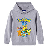 Children Pokemon Pikachu Hoodie Spring and Autumn Boys and Girls Cotton Hooded Sweater