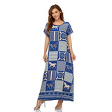 Muslim Women Stylish Kashibo Abaya Muslim Ladies Long Gown Islamic Clothing Jilbab Jalabiya Short Sleeve Maxi Dress Plus Size Loose Big Hem Robe