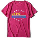 Let's Go Brandon T Shirt Printed Short-Sleeved T-shirt Women's Loose Cotton Top