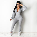 Jumpsuit Sweatshirt Sports Suit Autumn and Winter Tight Jumpsuit