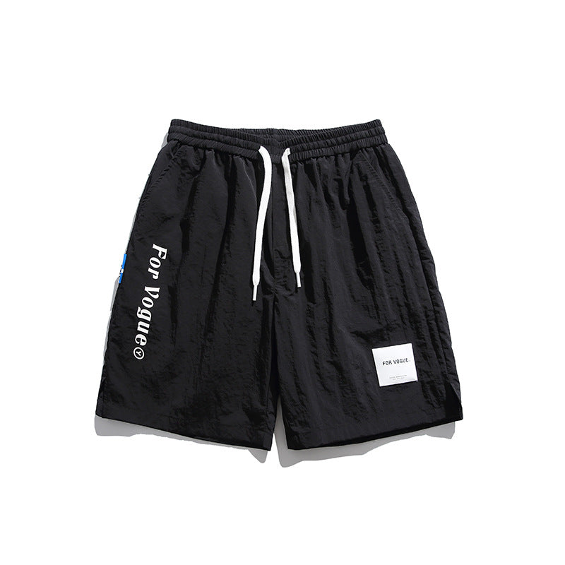 Men Shorts Summer Letter Embossed Straight Casual Pants Shorts Men