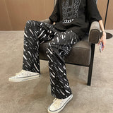 Men Pants Casual Letter Cotton Pants