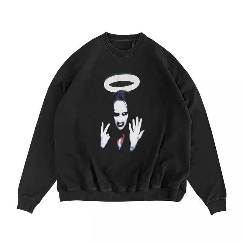 Marilyn Manson Sweatshirt Vintage Rare Printed Sweater for Men and Women