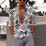 Men Beach T Shirts Men's Spring and Autumn Wear Casual Shirt Men Long Sleeve