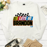 Let'S Go Brandon T Shirt English Letter Crew Neck Sweatshirt